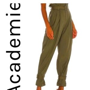 L'Academie Olive Cropped Pants